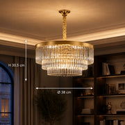 CHAMBORD Crystal Chandelier Nobile 5xE14, Diameter 38cm, Matt Gold - 01_CC930-400GD.png