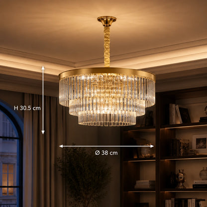 CHAMBORD Crystal Chandelier Nobile 5xE14, Diameter 38cm, Matt Gold - 01_CC930-400GD.png