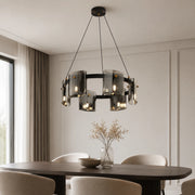 Modern Chandelier, Valmontreux Largo, 6xG9, Diameter 60cm, Black, Adjustable Height - 01_CM360-600BK.png