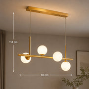 LOFT Pavilion Modern Bulb Chandelier, 4x G9, Gold, Metal, Height Adjustable - 01_LC800-4GD.png