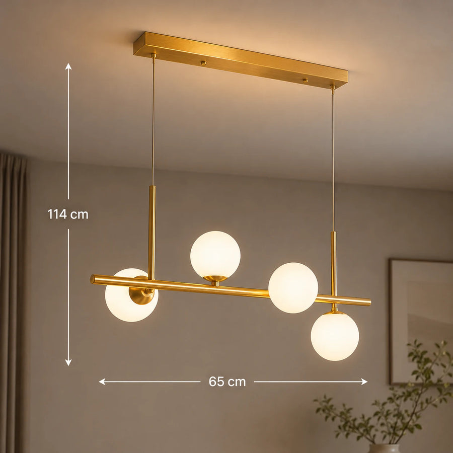 LOFT Pavilion Modern Bulb Chandelier, 4x G9, Gold, Metal, Height Adjustable - 01_LC800-4GD.png