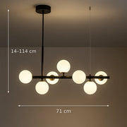 LOFT Pavilion Modern Bulb Chandelier, 7x G9, Black, Metal, Adjustable Height - 01_LC800-7BK.png