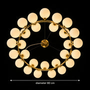 LOFT Chamber Chandelier, 25x G9, White Gold, Metal, Adjustable Height, Modern - 01_LC802-25GD.png