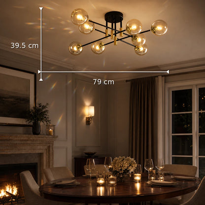 Morena Chandelier, 8xE27, Black Gold, Metal - 01_LC807-8.png