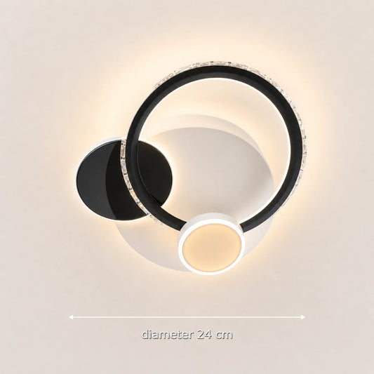 Crystal LED chandelier PRISMIQ 45W, 3 Circles, Cold/Warm/Neutral light, Black - 01_LL654-300BK.png