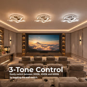 LED chandelier with remote control and crystal Alejandro RGB 88W, 5 Flowers, Cold/Warm/Neutral light, Dimable, Shiny Chrome - 01_LT071-5.png