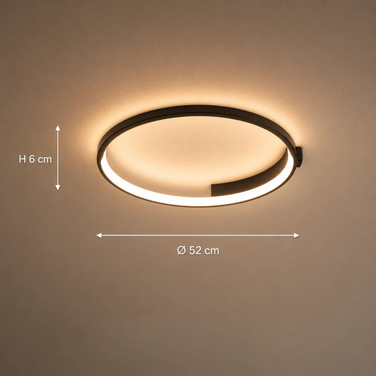 Lustra LED cu telecomanda LETIZIA 34W, Rotunda, lumina Rece/Calda/Neutra, Dimabila, Negru - 01_LT127BK.png