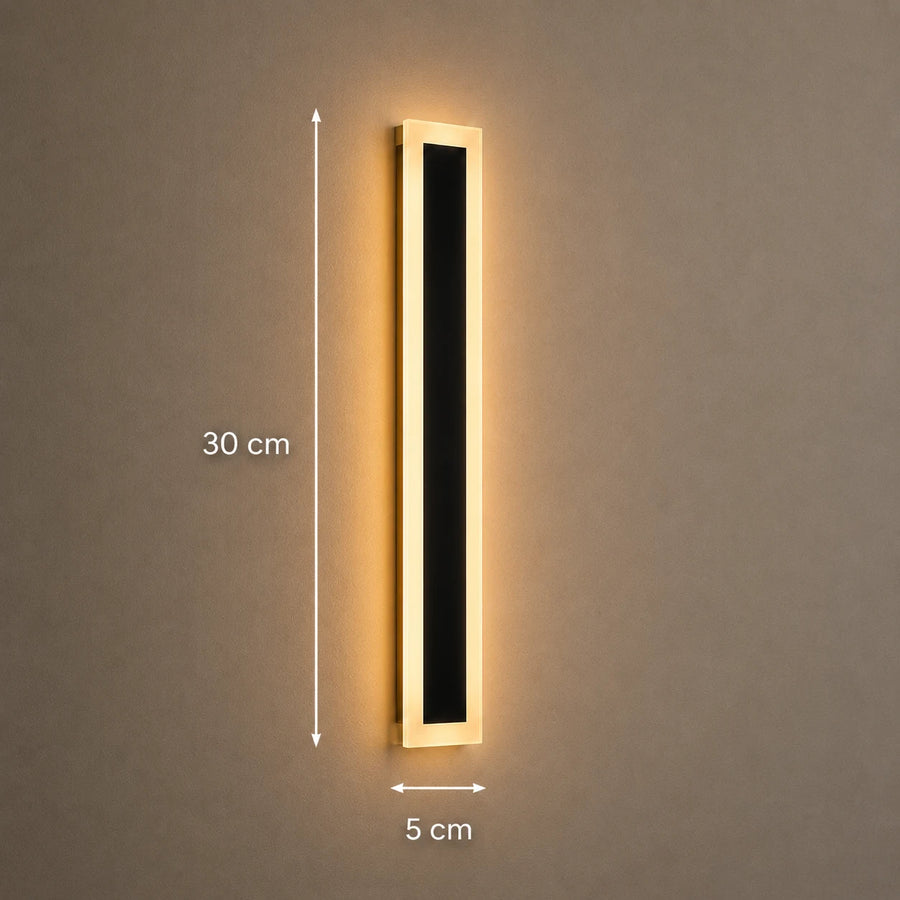 Mack Outdoor LED Wall Light, Length 30cm, 4W, IP65, Metal, Linear, Black - 02_AX200-300BK.png