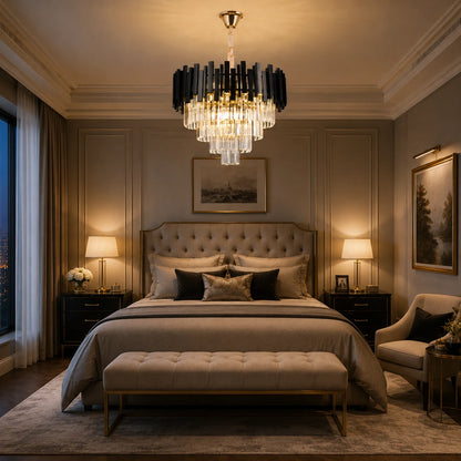 BLOIS Crystal Chandelier Elegance 8xE14, Diameter 50cm, Black, Adjustable Height - 02_CC110:500BK.png