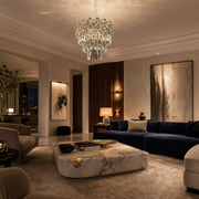 Crystal Chandelier WINDSOR Petito 3xE14, Diameter 29cm, Shiny Chrome, Adjustable Height - 02_CC800-300CH.png