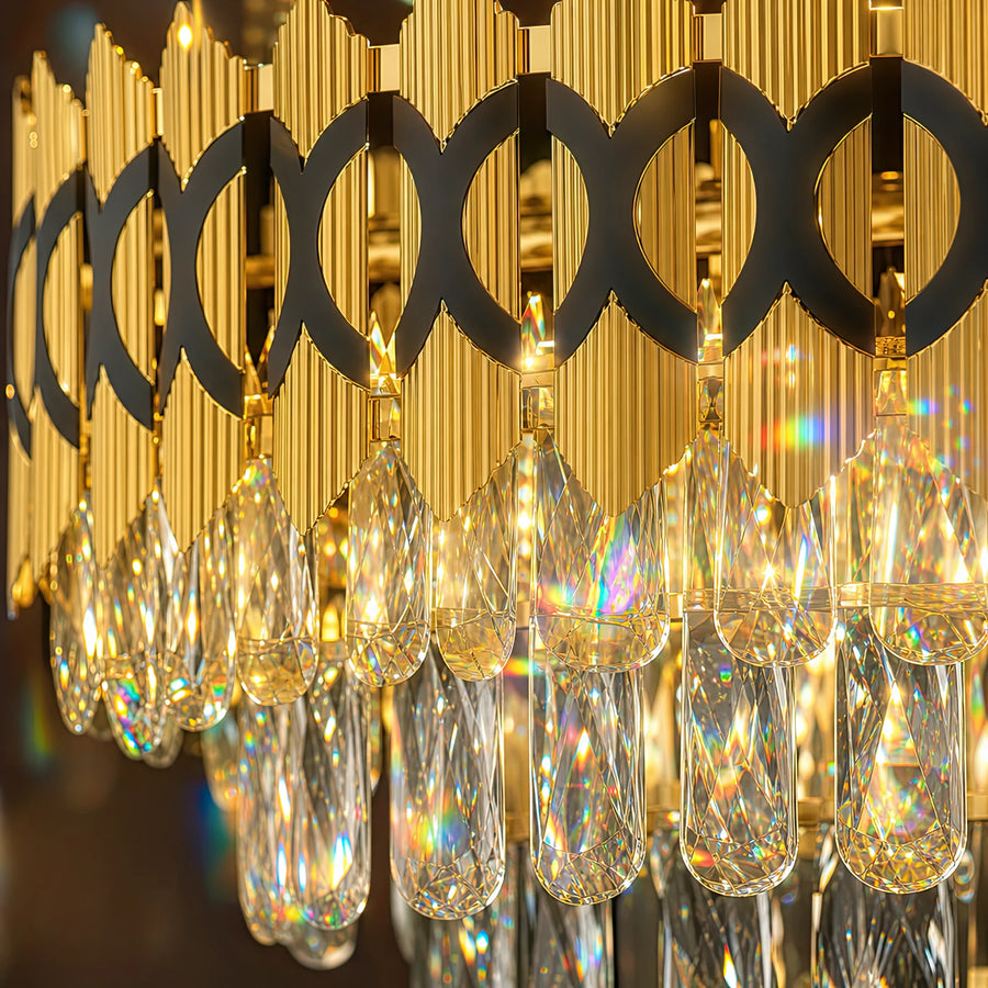 PIERREFONDS Elegance Crystal Chandelier 8x E14, Diameter 48.5cm, Shiny Gold, Adjustable Height - 02_CC8942-500.png