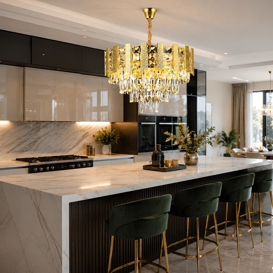 Crystal Chandelier PELES Petito 3xE14, Diameter 27cm, Shiny Gold, Adjustable Height - 02_CC8958 300GD.png