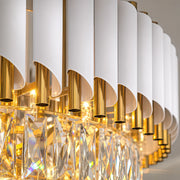 Crystal Chandelier VERSAILLES Elegance 8x E14, Diameter 50cm, Shiny Gold and White, Adjustable Height - 02_CC900-500WH.png