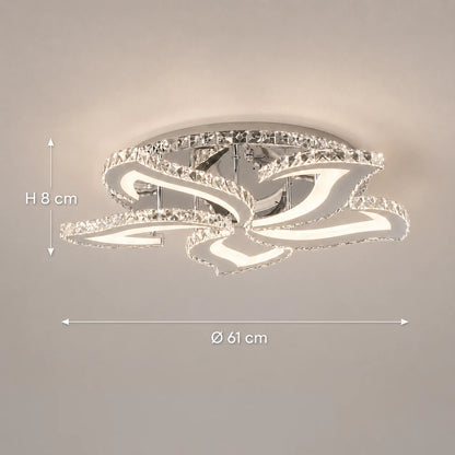 LED chandelier with remote control and crystal Alejandro RGB 88W, 5 Flowers, Cool/Warm/Neutral light, Dimable, Shiny Chrome - 02_LT071-5.png