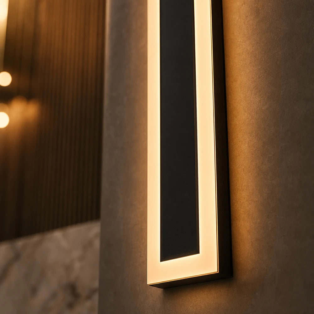Mack Outdoor LED Wall Light, Length 90cm, 10W, IP65, Metal, Linear, Black - 03_AX200-900BK.png