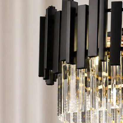 BLOIS Petito Crystal Chandelier 3xE14, Diameter 30cm, Black, Adjustable Height - 03_CC110:300BK.png