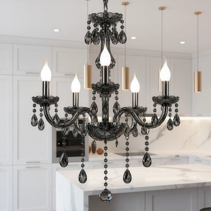 Crystal Chandelier ALNWICK Eleganza, 5xE14, Diameter 48cm, Black, Adjustable Height - 03_CC125-5BK.png