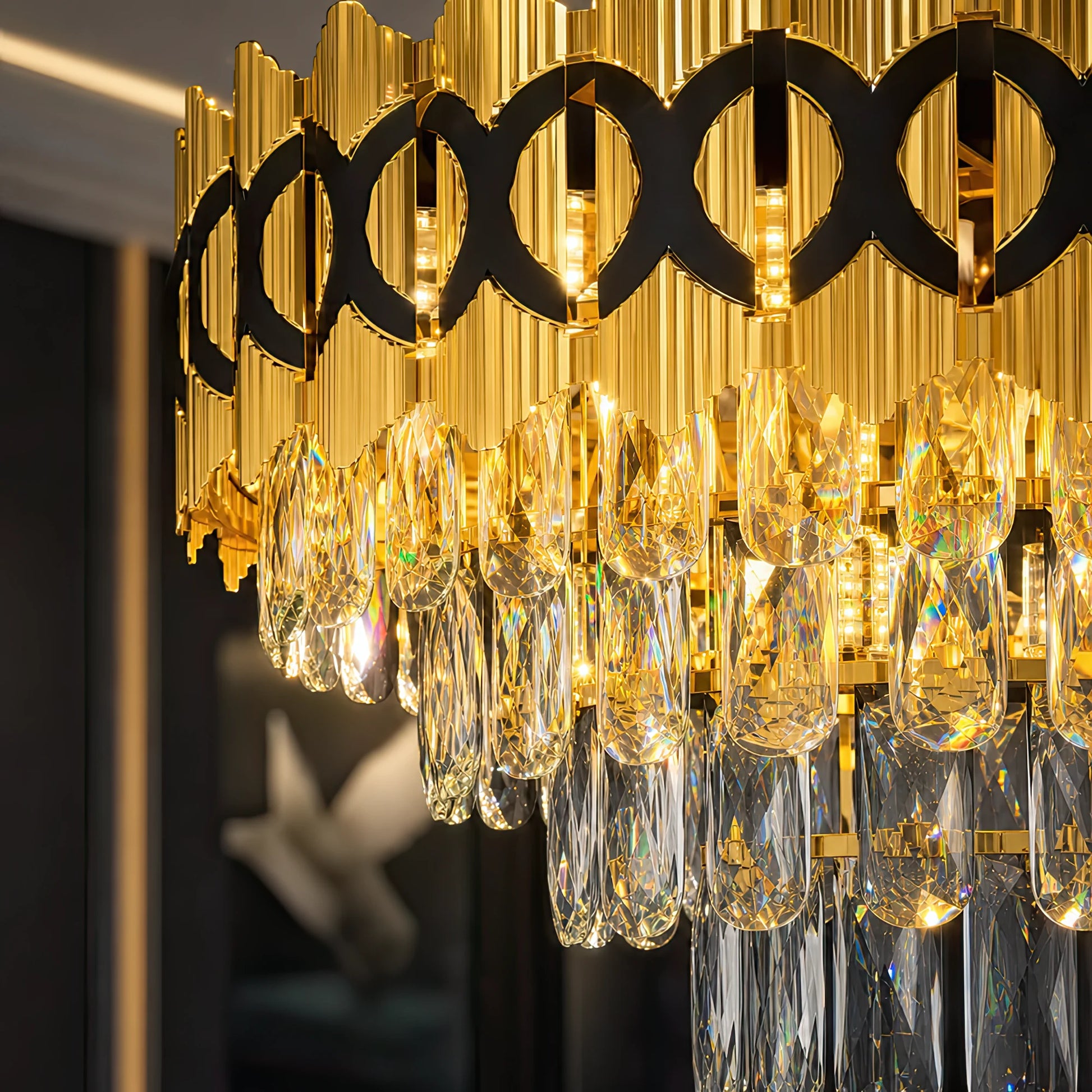 PIERREFONDS Elegance Crystal Chandelier 8x E14, Diameter 48.5cm, Shiny Gold, Adjustable Height - 03_CC8942-500.png