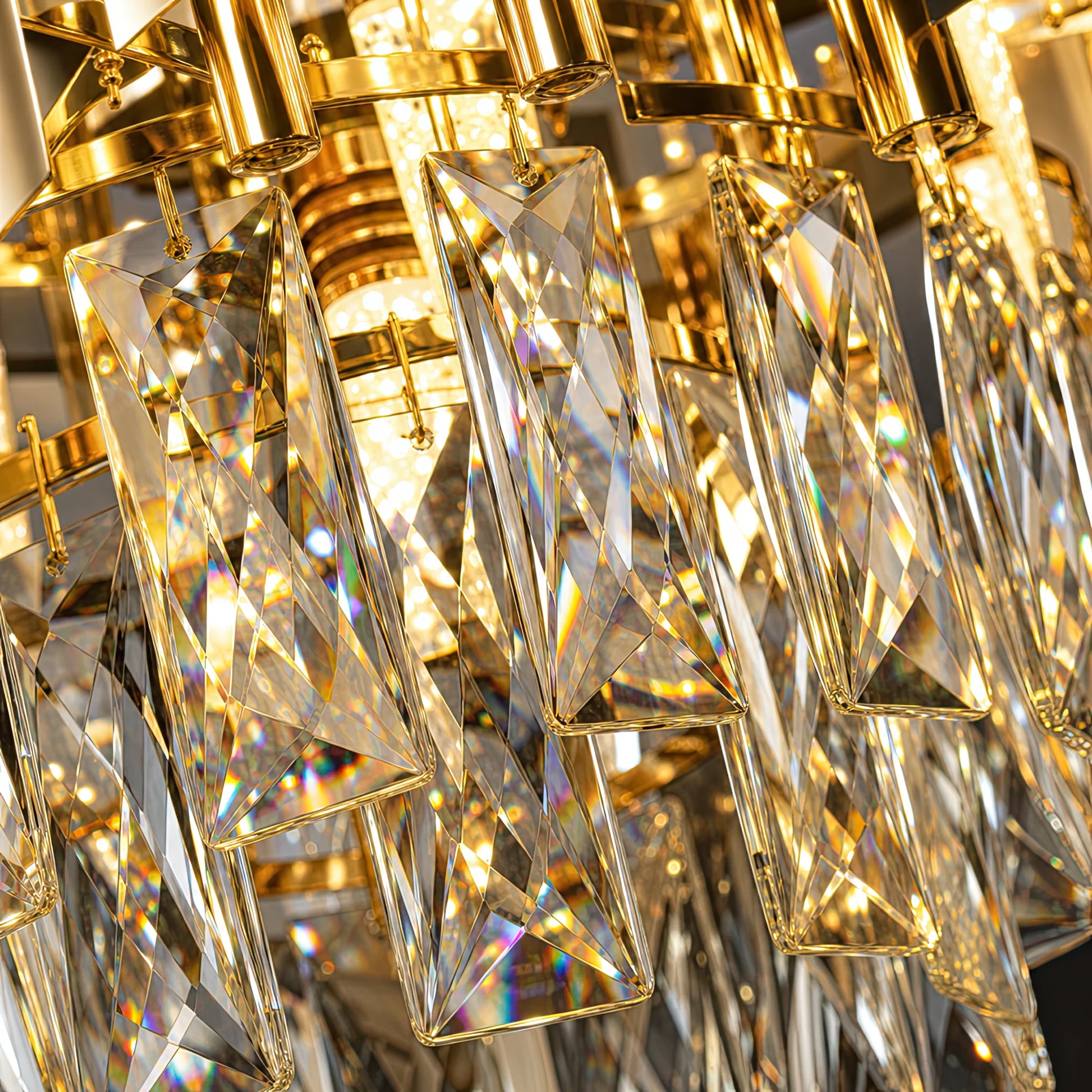 Crystal Chandelier VERSAILLES Nobile 5xE14, Diameter 40cm, Glossy Gold and White - 03_CC900-400WH.png