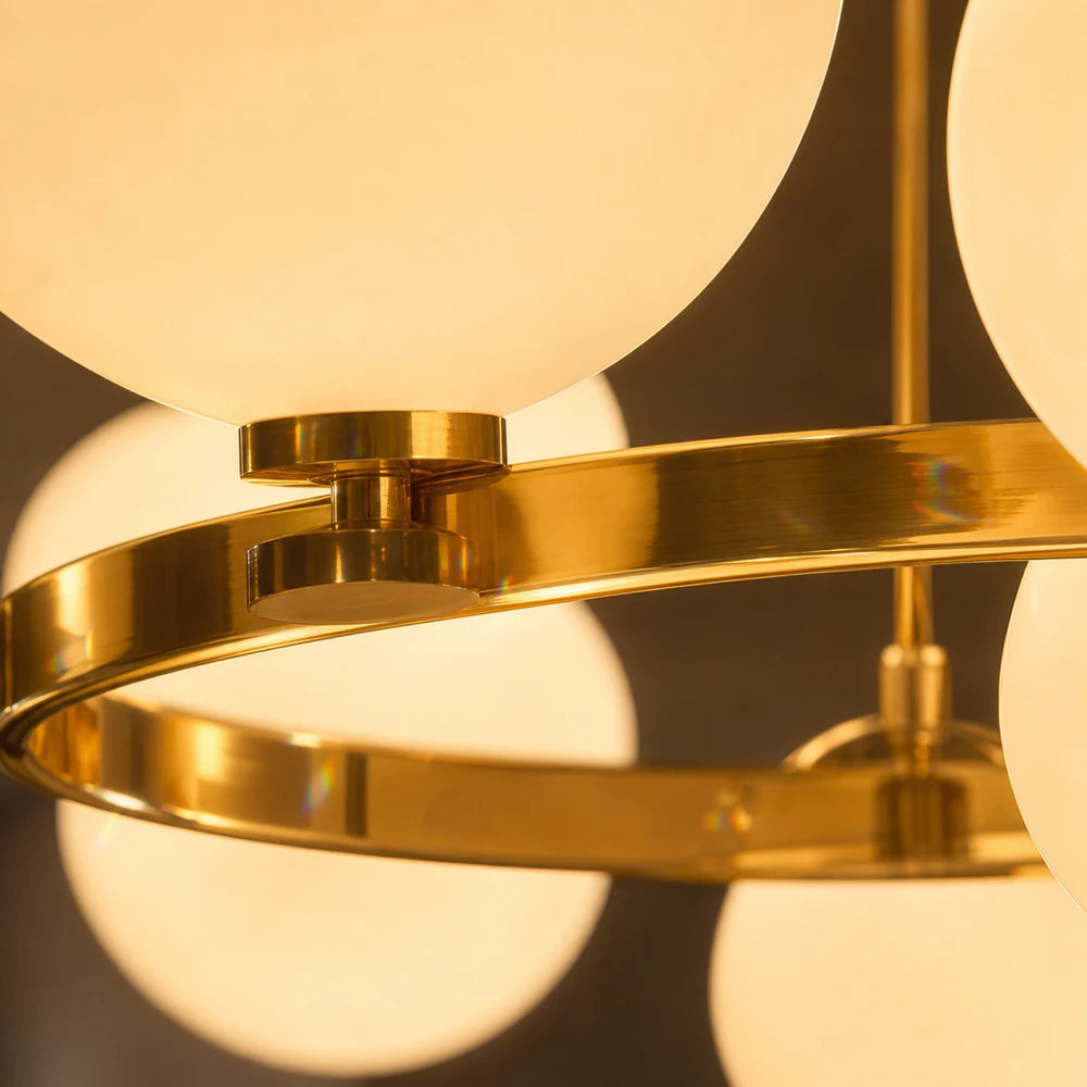 LOFT Chamber Chandelier, 15x G9, White Gold, Metal, Adjustable Height, Modern - 03_LC802-15GD.png