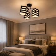 VANJA Chandelier with Square Lampshade, 3 X Socket E27 White / Black - 03_LC890-3.png