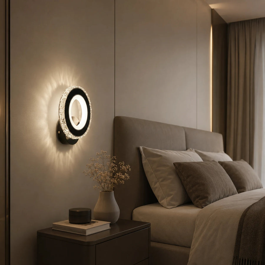 NOVA Rotonda LED wall light, 16W, Black & Stainless Steel, Warm/Cold/Neutral light - 04_AL073-1BK.png