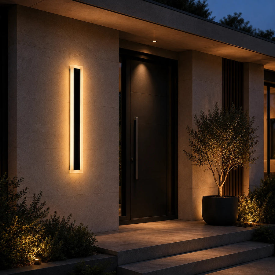 Mack Outdoor LED Wall Light, Length 30cm, 4W, IP65, Metal, Linear, Black - 04_AX200-300BK.png