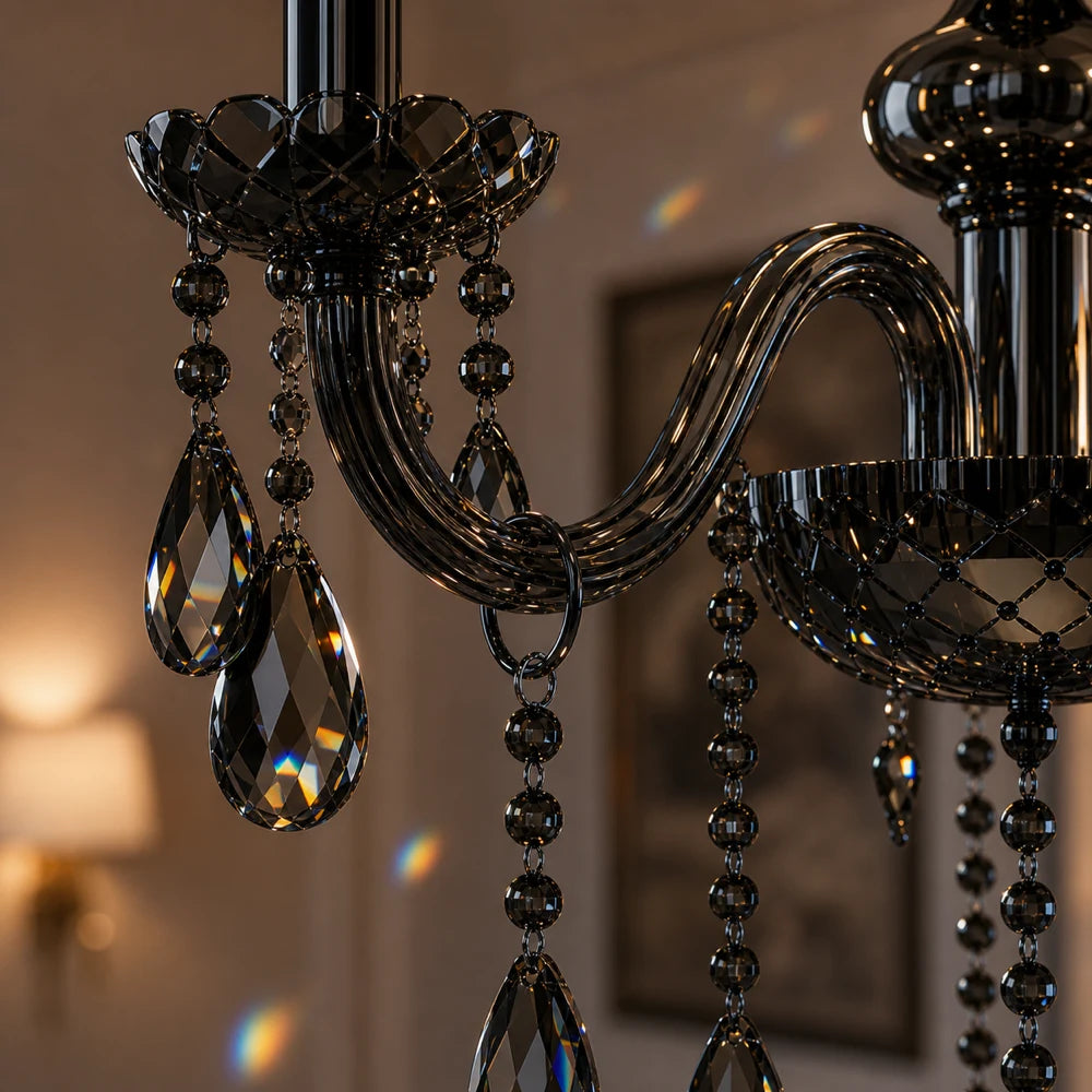 Crystal Chandelier AUGUST Elegance, 3xE14, Diameter 48cm, Silver, Adjustable Height - 04_CC125-3BK.png