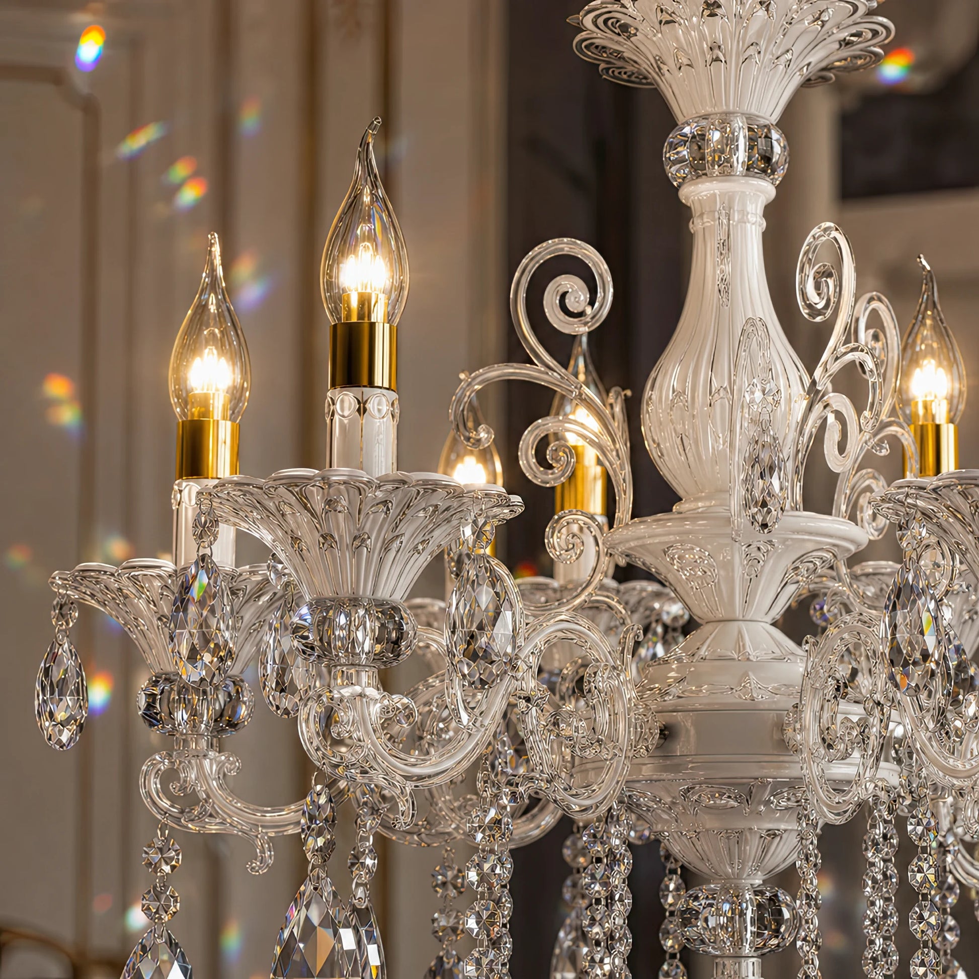 SANSSOUCI Chandelier 6xE14 Crystal and Metal – Classic Design, Silver White - 04_CC220-6WH.png