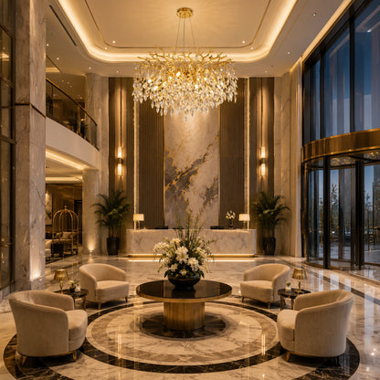 WALTZ Rhapsody Crystal Chandelier, 6xG9, Gold, Diameter 45cm, Adjustable Height - 04_CC330-45.png