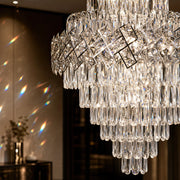 WINDSOR Grande Supremo Crystal Chandelier 14xE14, Diameter 60X90cm, Shiny Chrome, Adjustable Height - 04_CC800-600X900CH.png