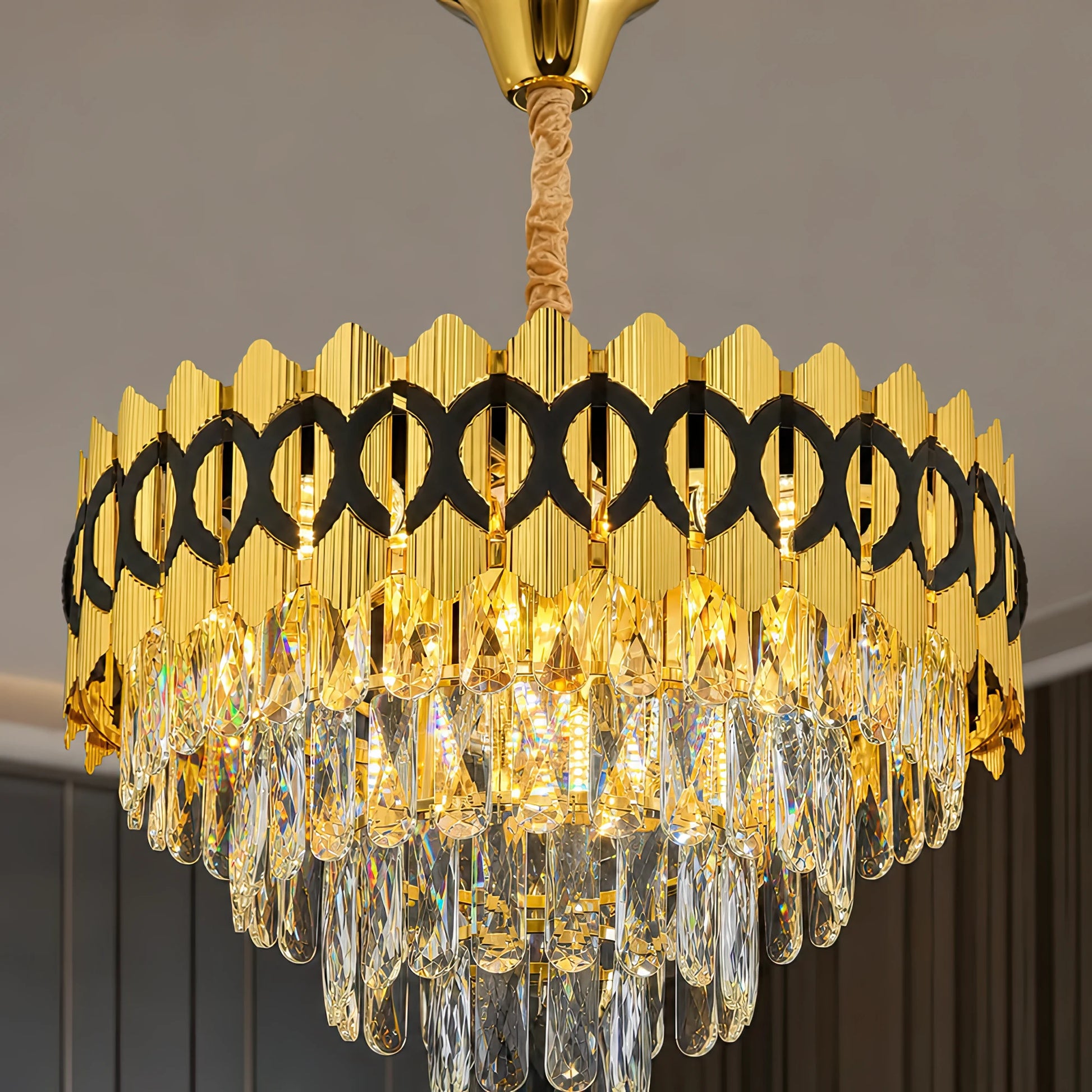 PIERREFONDS Elegance Crystal Chandelier 8x E14, Diameter 48.5cm, Shiny Gold, Adjustable Height - 04_CC8942-500.png