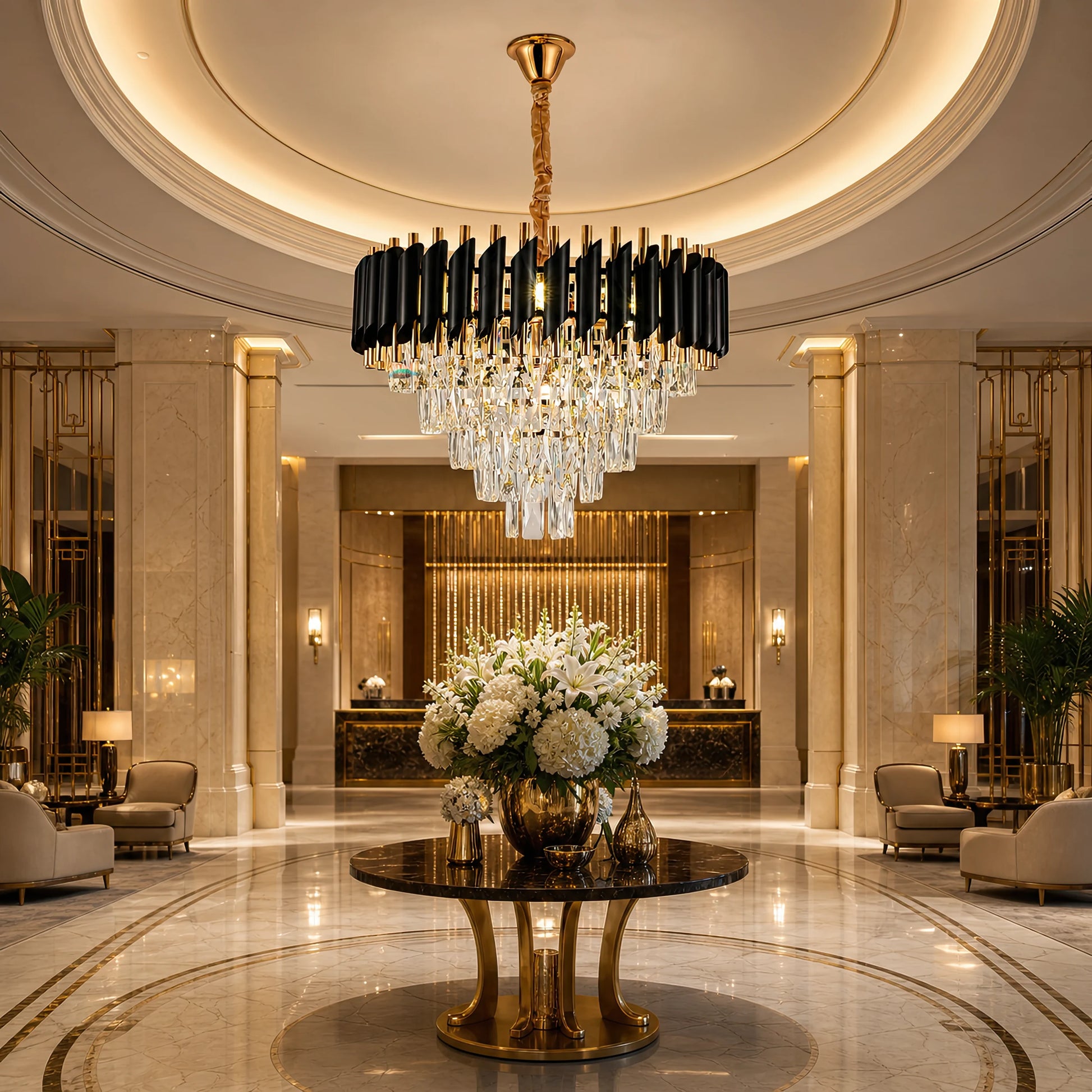 Crystal Chandelier VERSAILLES Elegance 8x E14, Diameter 50cm, Gold, Adjustable Height - 04_CC900-500GD.png