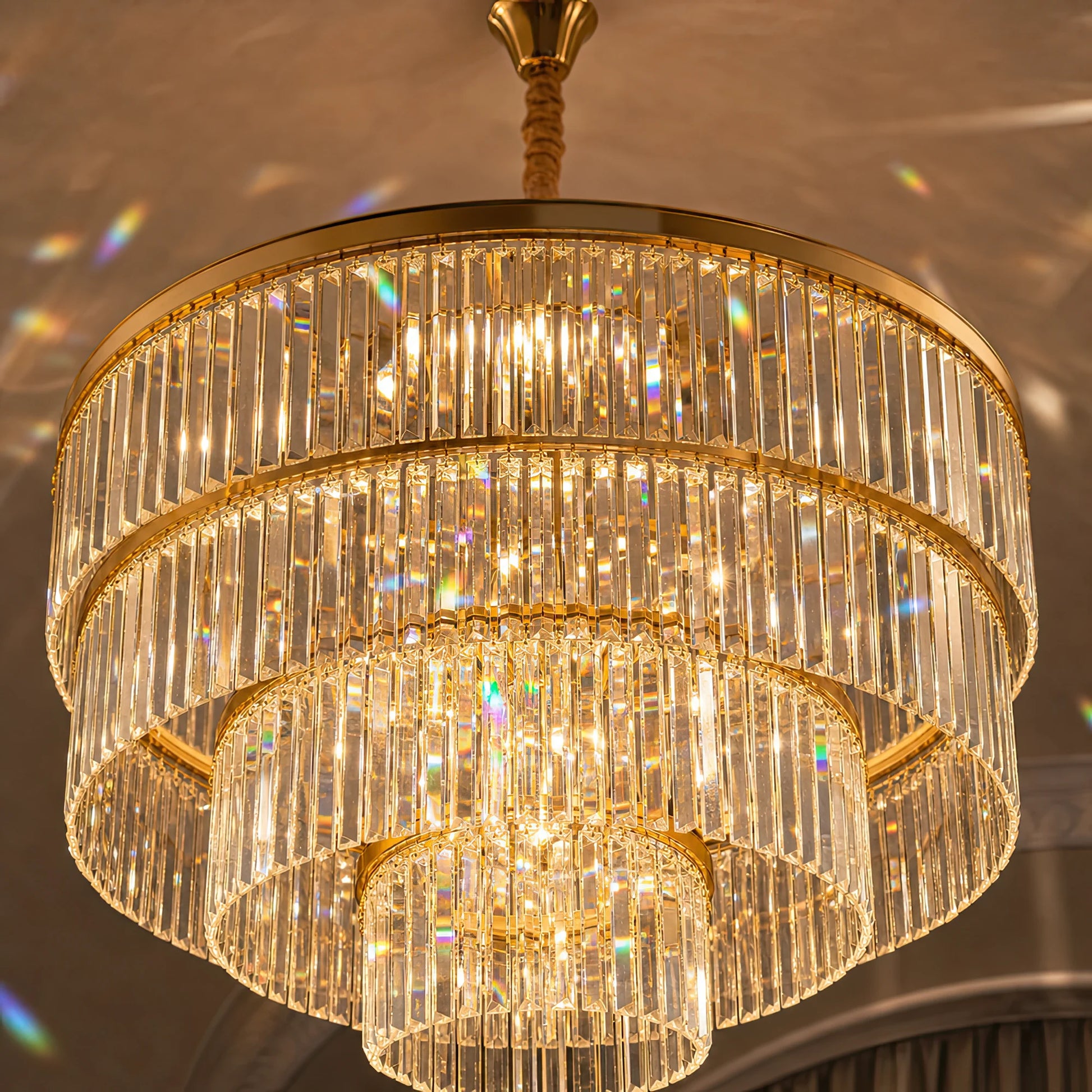 CHAMBORD Nobile Crystal Chandelier 5xE14, Diameter 38cm, Matt Gold - 04_CC930-400GD.png