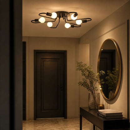 MODERNIST Hexa 6 Chandelier, 6x E27, Black, Modern Design - 04_LC370-6BK.png