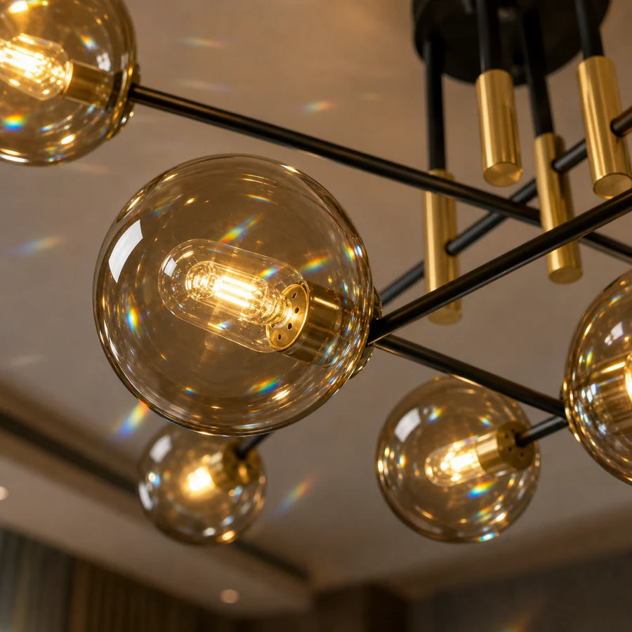 Morena Chandelier, 8xE27, Black Gold, Metal - 04_LC807-8.png