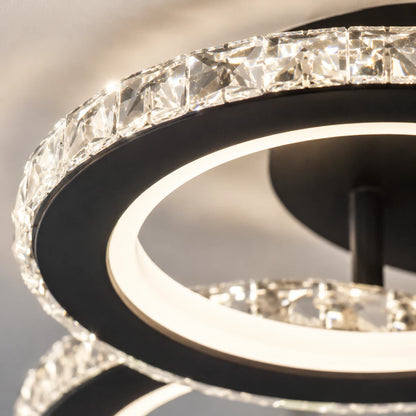 LED chandelier with remote control and crystal NOVA ROTONDA RGB 145W, 6 Circles, Cold/Warm/Neutral light, Dimmable, Black - 04_LT073-6BK.png