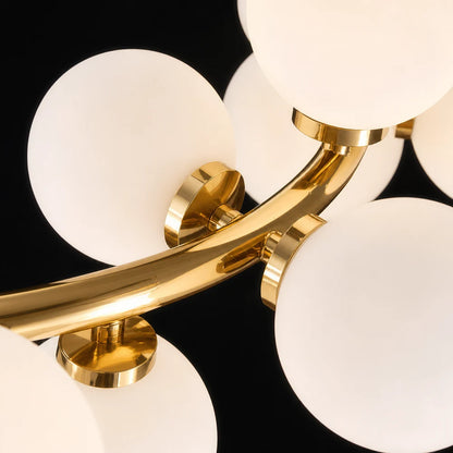 LOFT Chamber Chandelier, 25x G9, White Gold, Metal, Adjustable Height, Modern - 03_LC802-25GD.png