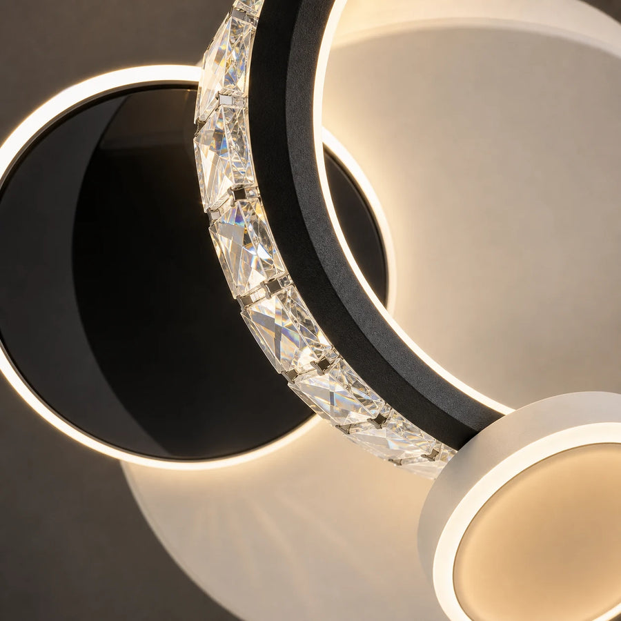 Crystal LED chandelier PRISMIQ 45W, 3 Circles, Cold/Warm/Neutral light, Black - 03_LL654-300BK.png