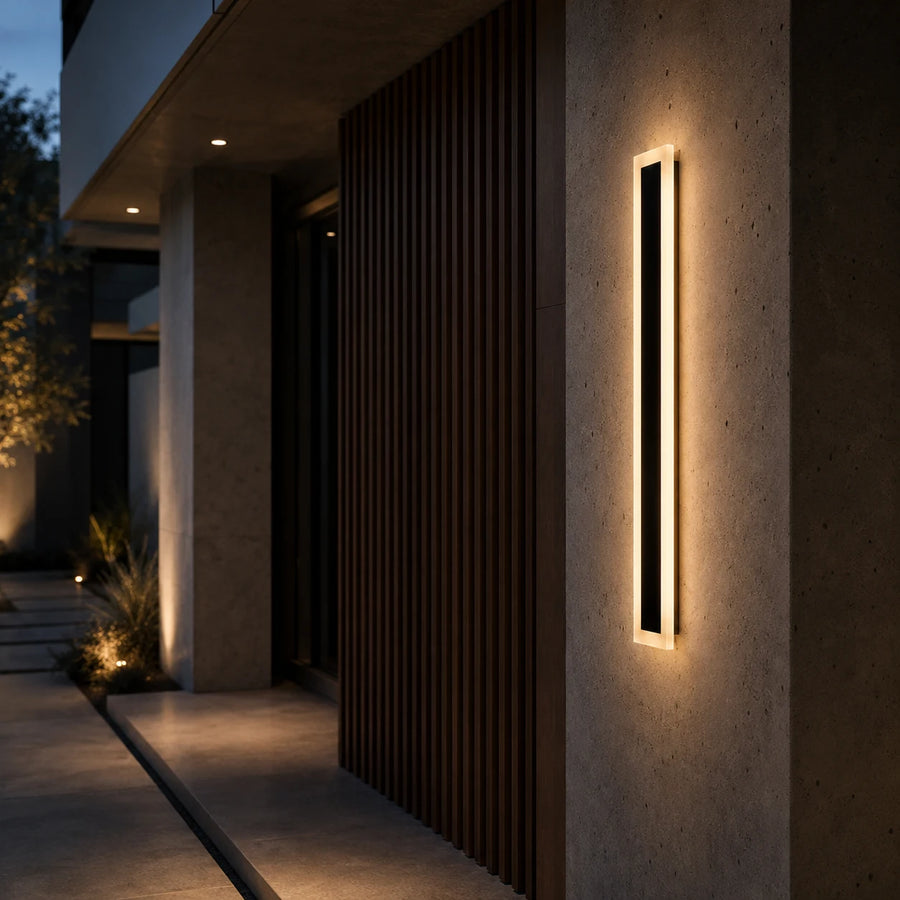 Mack Outdoor LED Wall Light, Length 30cm, 4W, IP65, Metal, Linear, Black - 05_AX200-300BK.png