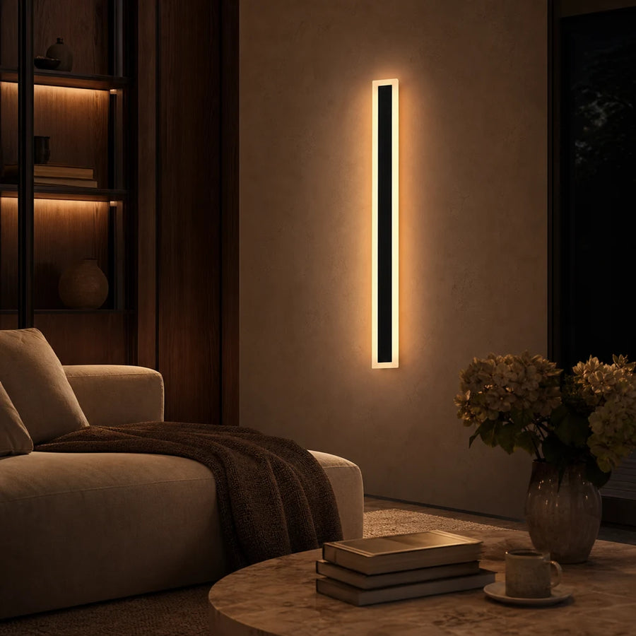 Mack Outdoor LED Wall Light, Length 90cm, 10W, IP65, Metal, Linear, Black - 05_AX200-900BK.png