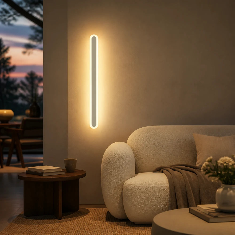 SUHA Outdoor LED Wall Light, Length 60cm, 8W, IP65, Metal, Linear, White - 05_AX201-600WH.png