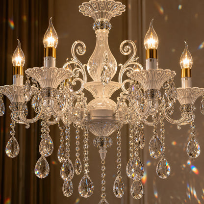 SANSSOUCI Chandelier 6xE14 Crystal and Metal – Classic Design, Silver White - 05_CC220-6WH.png