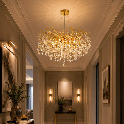 WALTZ Rhapsody Crystal Chandelier, 6xG9, Gold, Diameter 45cm, Adjustable Height - 05_CC330-45.png