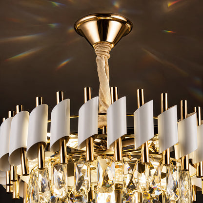 Crystal Chandelier VERSAILLES Nobile 5xE14, Diameter 40cm, Glossy Gold and White - 05_CC900-400WH.png