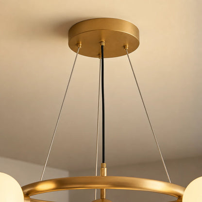 LOFT Chamber Chandelier, 5x G9, White Gold, Metal, Adjustable Height, Modern - 05_LC802-5GD.png