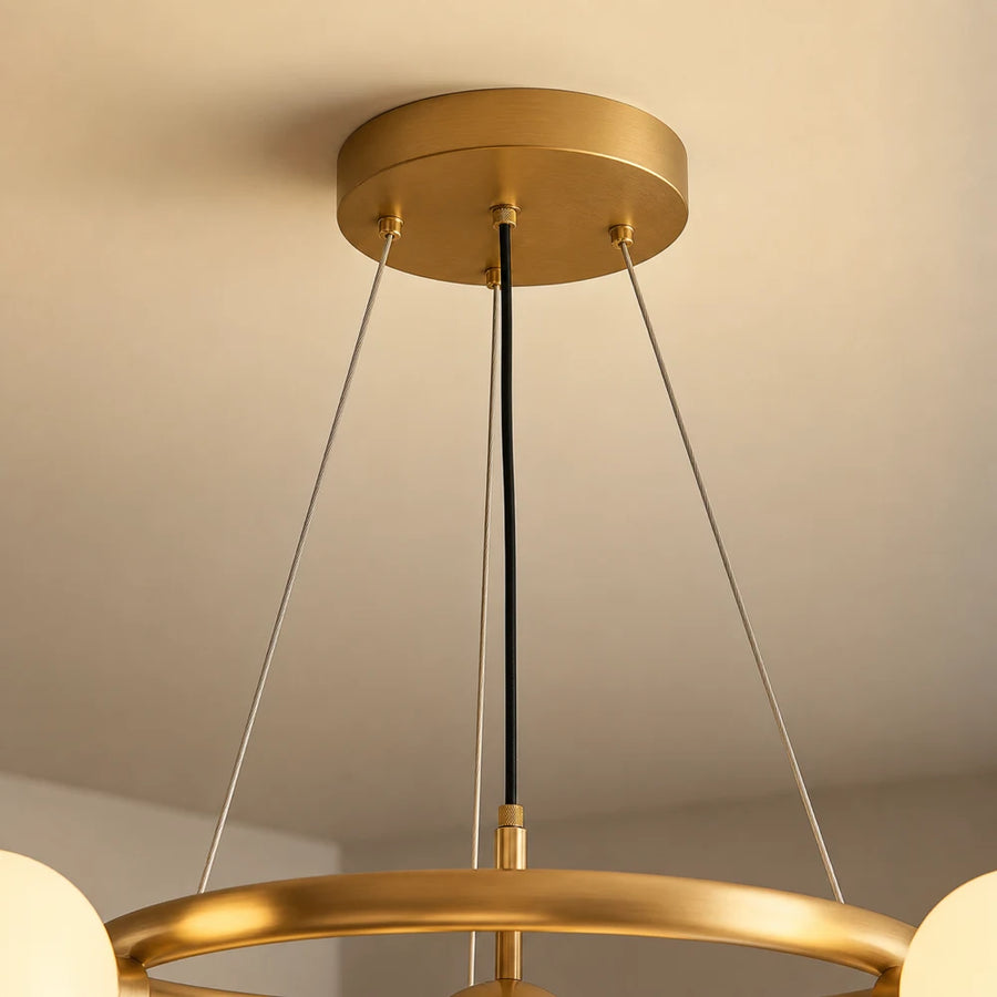 LOFT Chamber Chandelier, 5x G9, White Gold, Metal, Adjustable Height, Modern - 05_LC802-5GD.png