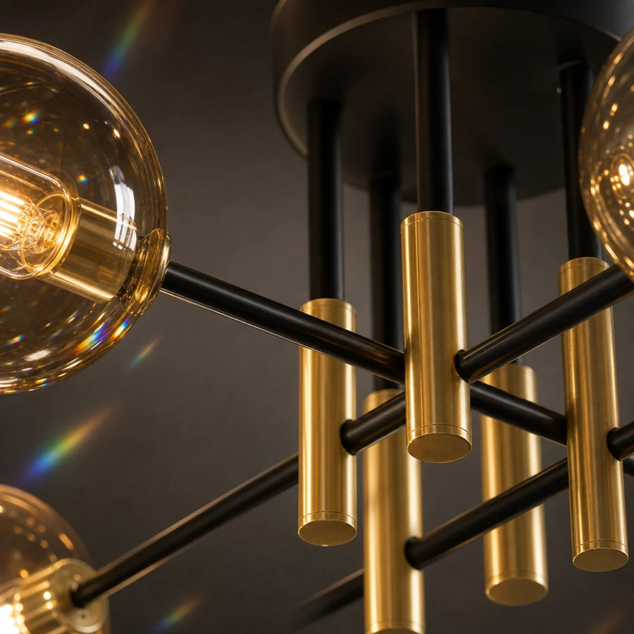 Morena Chandelier, 8xE27, Black Gold, Metal - 05_LC807-8.png