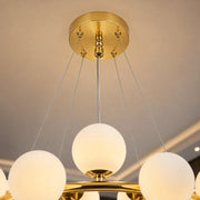 LOFT Chamber Chandelier, 25x G9, White Gold, Metal, Adjustable Height, Modern - 04_LC802-25GD.png