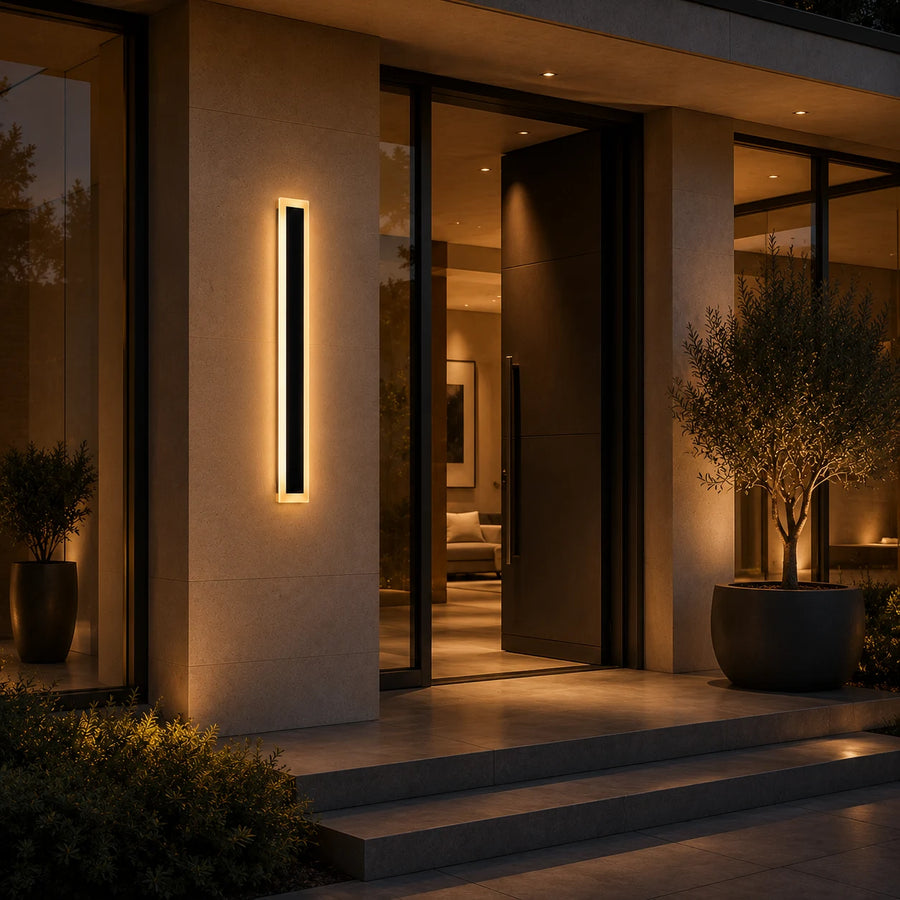 Mack Outdoor LED Wall Light, Length 30cm, 4W, IP65, Metal, Linear, Black - 06_AX200-300BK.png